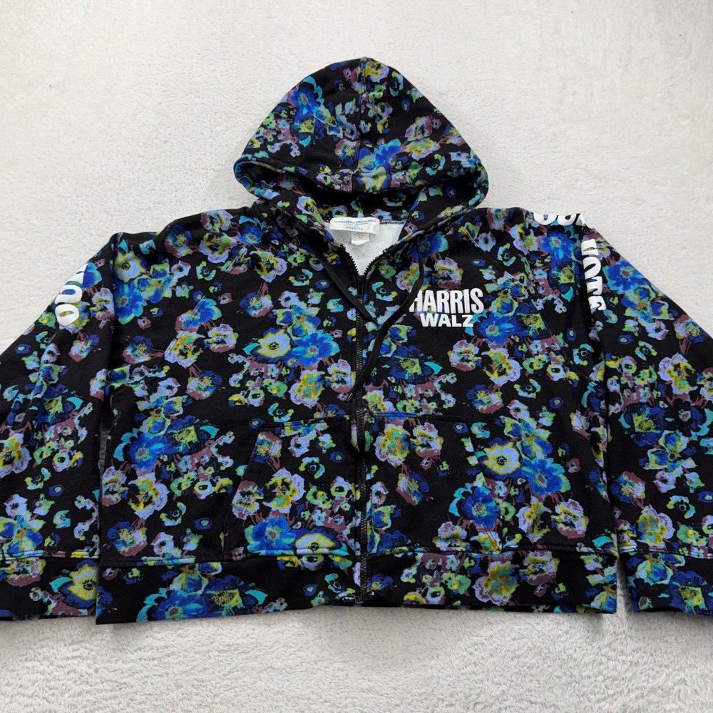 Designers for Democracy by Ulla Johnson Harris Walz Floral Zip Hoodie Women's 2X